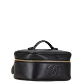 シャネル ココマーク バニティバッグ ハンドバッグ ブラック キャビアスキン レディース CHANEL 【中古】